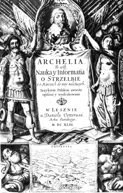 Karta tytułowa książki o artylerii i budowie fortyfikacji wydana w Lesznie w 1643 r., zdjęcie nr 2