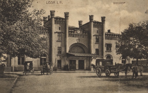 Dworzec w Lesznie, stan sprzed 1918 r. (pocztówka, APL), zdjęcie nr 14
