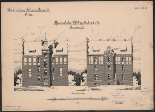 Wszystkie zaprojektowane obiekty posiadają wpływy stylowe charakterystyczne dla okresu przejściowego historyzmu (głównie neorenesansu i neobaroku) oraz nadchodzącej secesji. (APL), zdjęcie nr 6